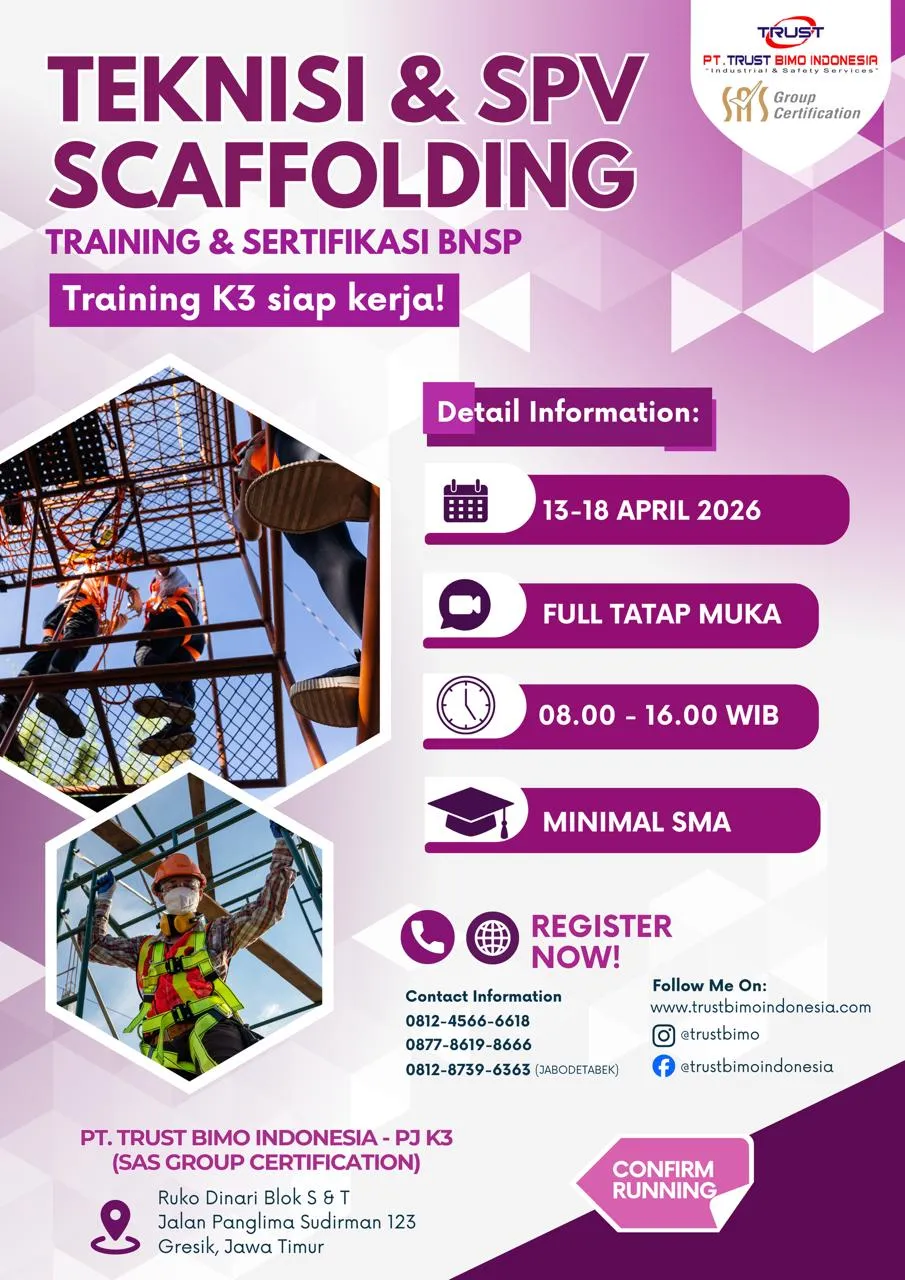 Teknisi & Supervisor Scaffolding